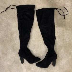 F21 Black Thigh High Boots - BRAND NEW